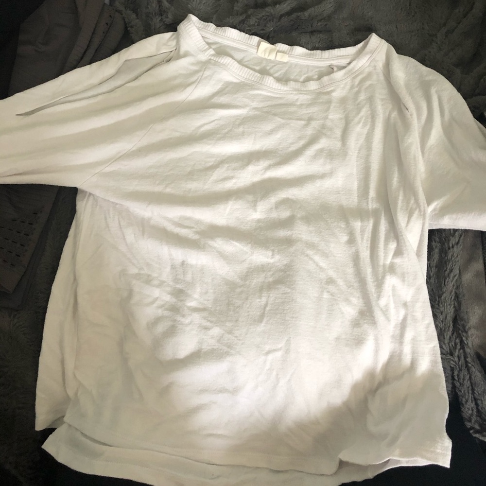 Gap cold shoulder white sweater